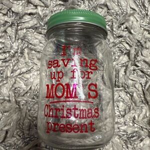 Green and Red Christmas Savings Jar